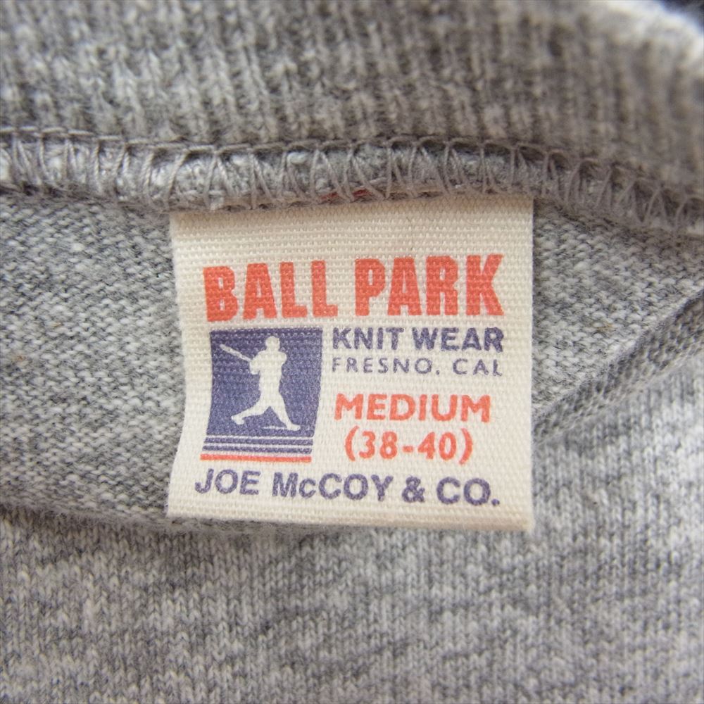 The REAL McCOY'S ザリアルマッコイズ BALL PARK ATHLETIC TEE ボールパーク アスレチック Tシャツ グレー系 38【中古】