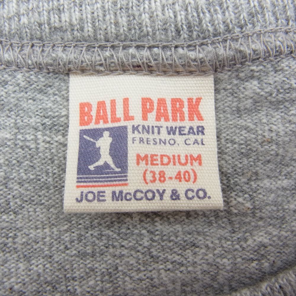 The REAL McCOY'S ザリアルマッコイズ BALL PARK ATHLETIC TEE ボールパーク アスレチック Tシャツ グレー系 M【中古】