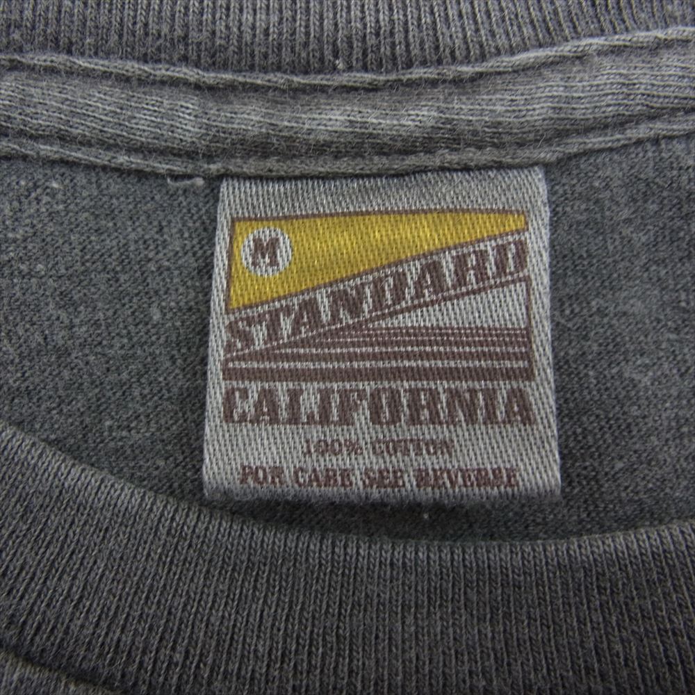 STANDARD CALIFORNIA スタンダードカリフォルニア SD SMALL LOGO TEE 加工 ロゴ クルーネック Tシャツ グレー系 M【極上美品】【中古】
