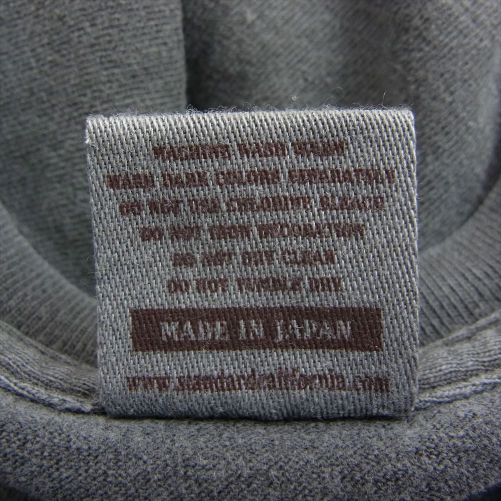 STANDARD CALIFORNIA スタンダードカリフォルニア SD SMALL LOGO TEE 加工 ロゴ クルーネック Tシャツ グレー系 M【極上美品】【中古】
