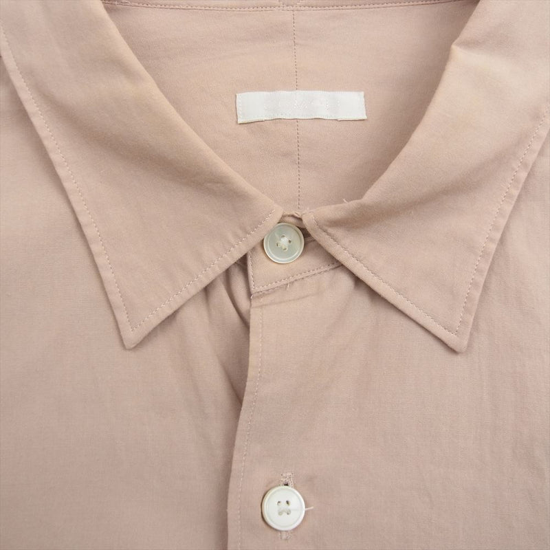 COMOLI コモリ 18SS M01-02001 broad collar shirt ブロード カラー コモリシャツ サンドピンク ピンク系 3【中古】