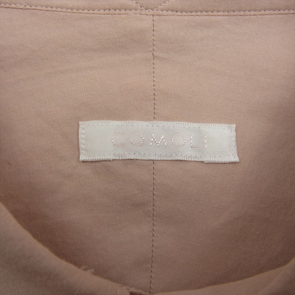 COMOLI コモリ 18SS M01-02001 broad collar shirt ブロード カラー コモリシャツ サンドピンク ピンク系 3【中古】