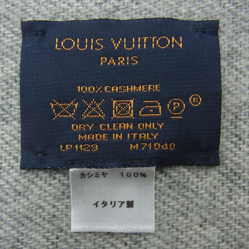 LOUIS VUITTON ルイ・ヴィトン M71040 モノグラム カシミヤ エシャルプ レイキャビック ストール マフラー ブラック系【中古】