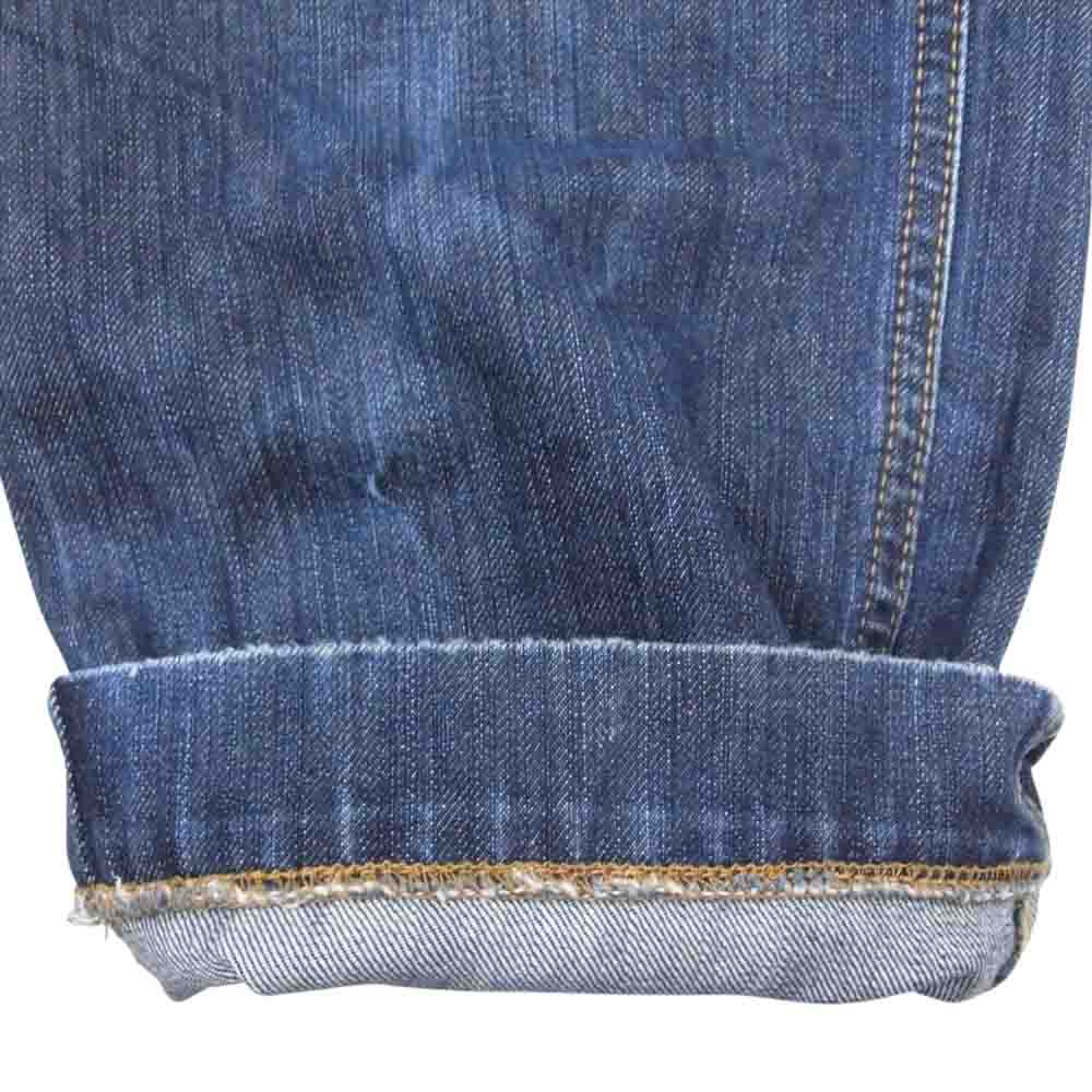 DOLCE&GABBANA ドルチェアンドガッバーナ G4D4TD G8C07 イタリア製 黒タグ ロゴプレート付き ダメージ加工 デニムパンツ インディゴブルー系 50【中古】