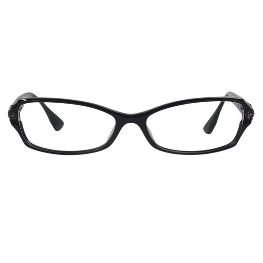 CHROME HEARTS クロムハーツ（原本無） 度入り 56□16-133 DUTCH RUDDER ダッチラダー クロステンプル プラスチックフレーム スクエア 眼鏡 メガネ ブラック系【中古】