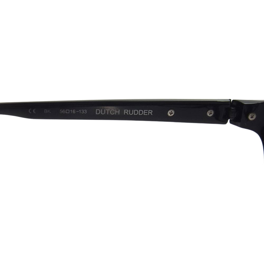 CHROME HEARTS クロムハーツ（原本無） 度入り 56□16-133 DUTCH RUDDER ダッチラダー クロステンプル プラスチックフレーム スクエア 眼鏡 メガネ ブラック系【中古】