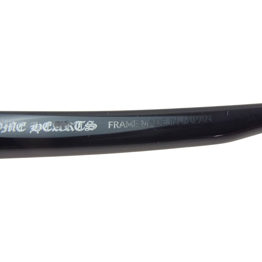 CHROME HEARTS クロムハーツ（原本無） 度入り 56□16-133 DUTCH RUDDER ダッチラダー クロステンプル プラスチックフレーム スクエア 眼鏡 メガネ ブラック系【中古】