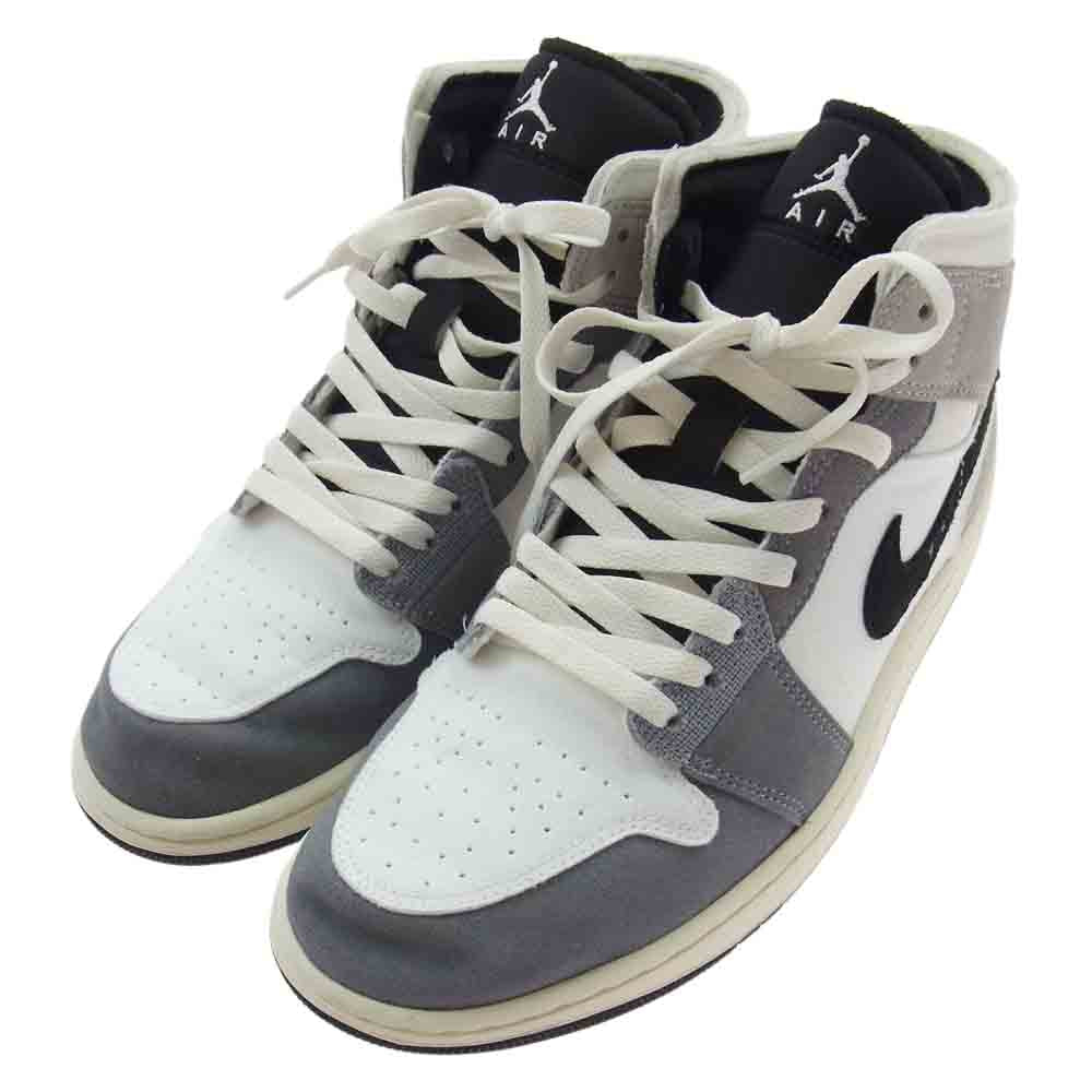 NIKE ナイキ DZ4136-002 Air Jordan 1 AJ1 Mid SE Craft Cement Grey エアジョーダン1 ミッド スニーカー ホワイト系 グレー系 28cm【美品】【中古】