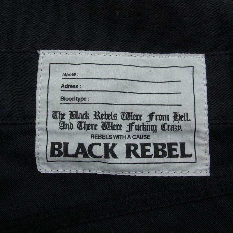 RUDE GALLERY BLACK REBEL ルードギャラリーブラックレーベル コットン チノ パンツ ブラック系 S【中古】