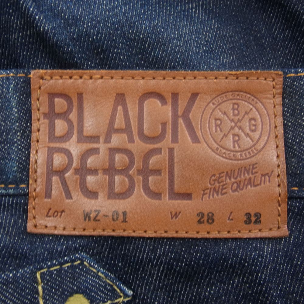 RUDE GALLERY BLACK REBEL ルードギャラリーブラックレーベル シンチバッグ デニム パンツ インディゴブルー系 W28【中古】