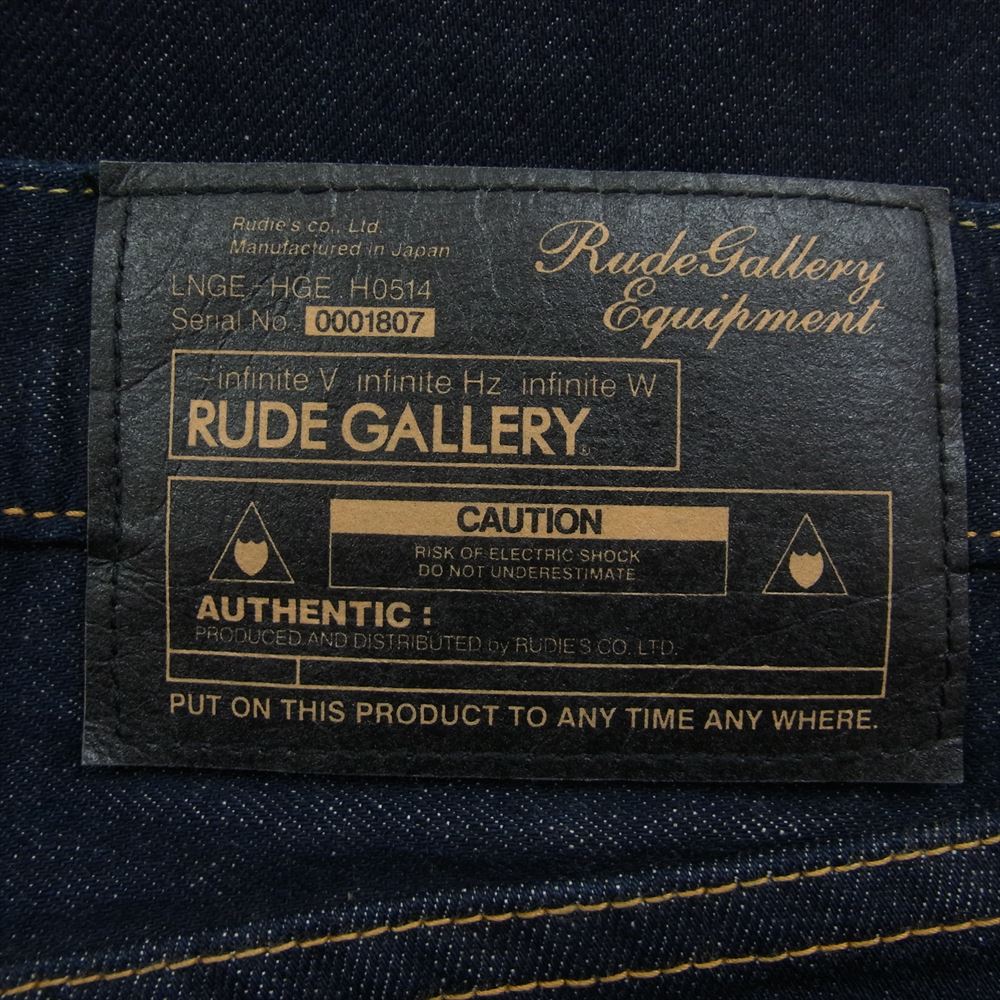 RUDE GALLERY ルードギャラリー レザーポケット デニム スキニー パンツ インディゴブルー系 2【中古】