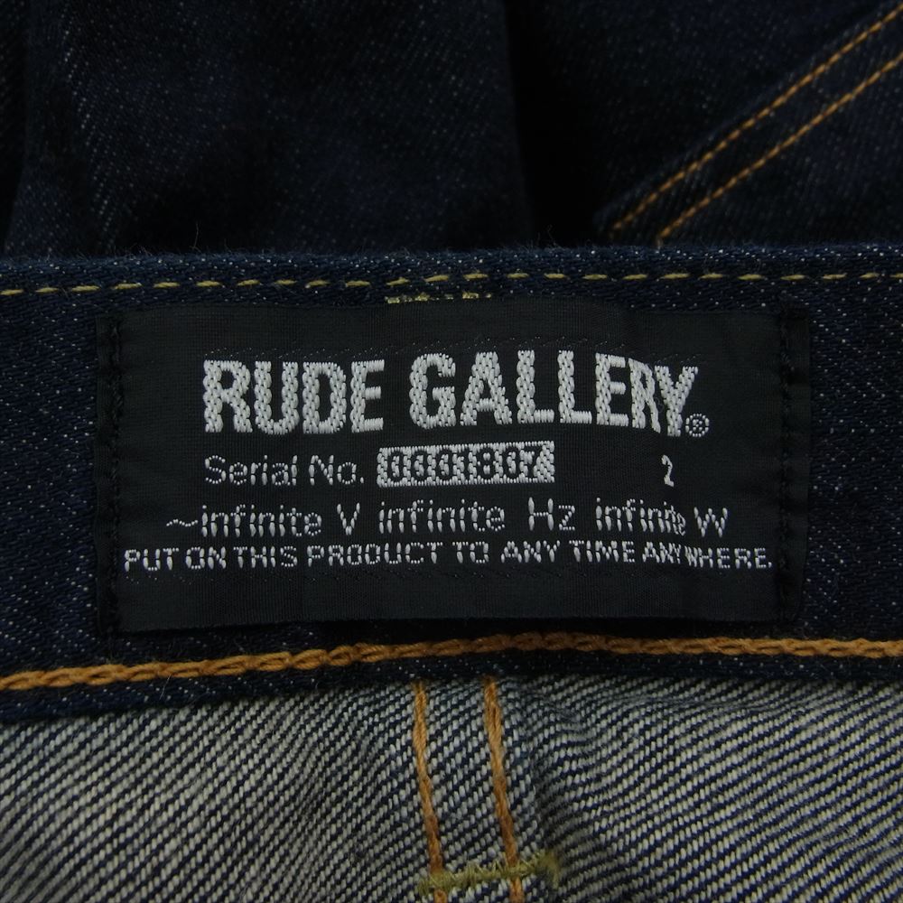 RUDE GALLERY ルードギャラリー レザーポケット デニム スキニー パンツ インディゴブルー系 2【中古】