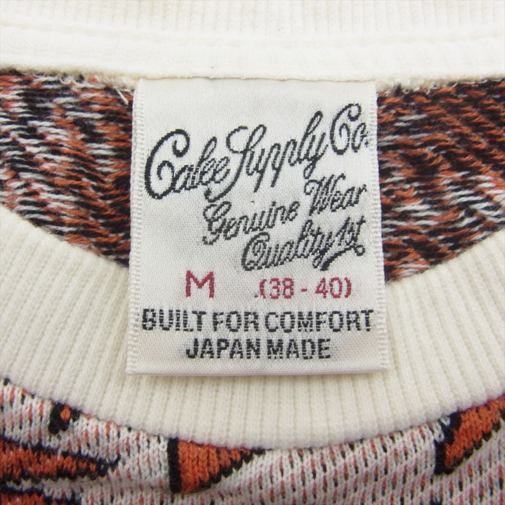 CALEE キャリー 総柄 ニット トップス オレンジ系 M【中古】
