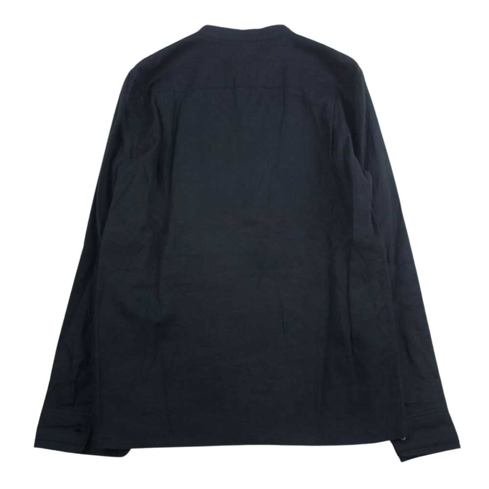 RUDE GALLERY ルードギャラリー 18SS リネン スタンドカラー シャツ 長袖 ブラック ブラック系 3【中古】