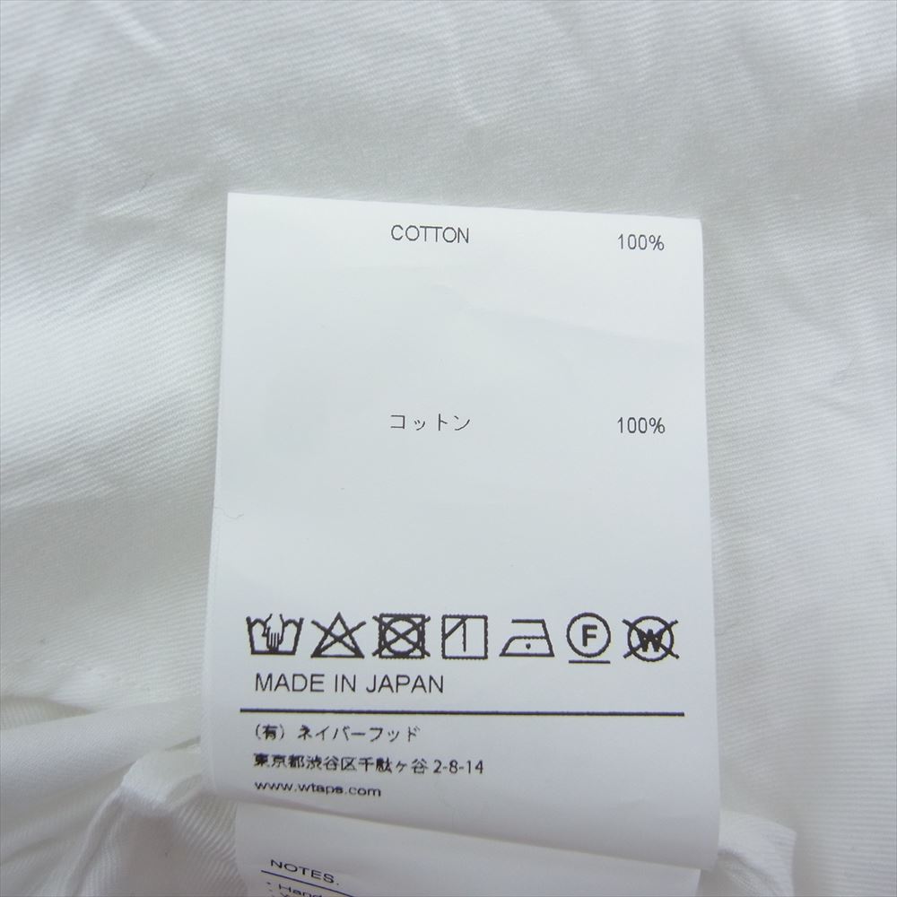 WTAPS ダブルタップス 21AW 211TQDT-STM01 BD LS COTTON TWILL CANCLINI コットン ツイル ボタンダウン シャツ 長袖 ホワイト系 04【中古】
