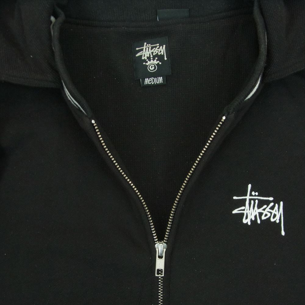 STUSSY ステューシー スタジャン ジップ パーカー コットン ポリエステル 中国製 ブラック系 M【中古】