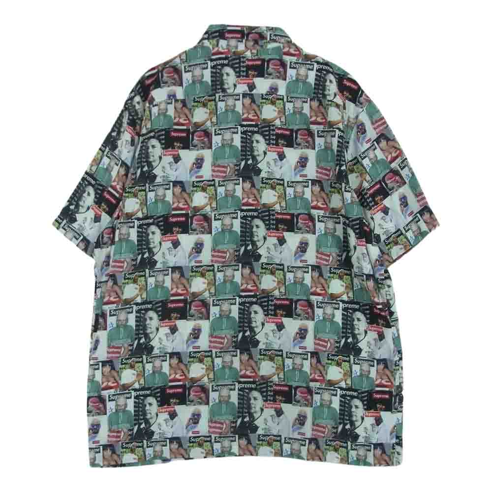 Supreme シュプリーム 23SS Magazine S/S Shirt マガジン フォト 総柄 半袖 レーヨン シャツ マルチカラー系 L【中古】