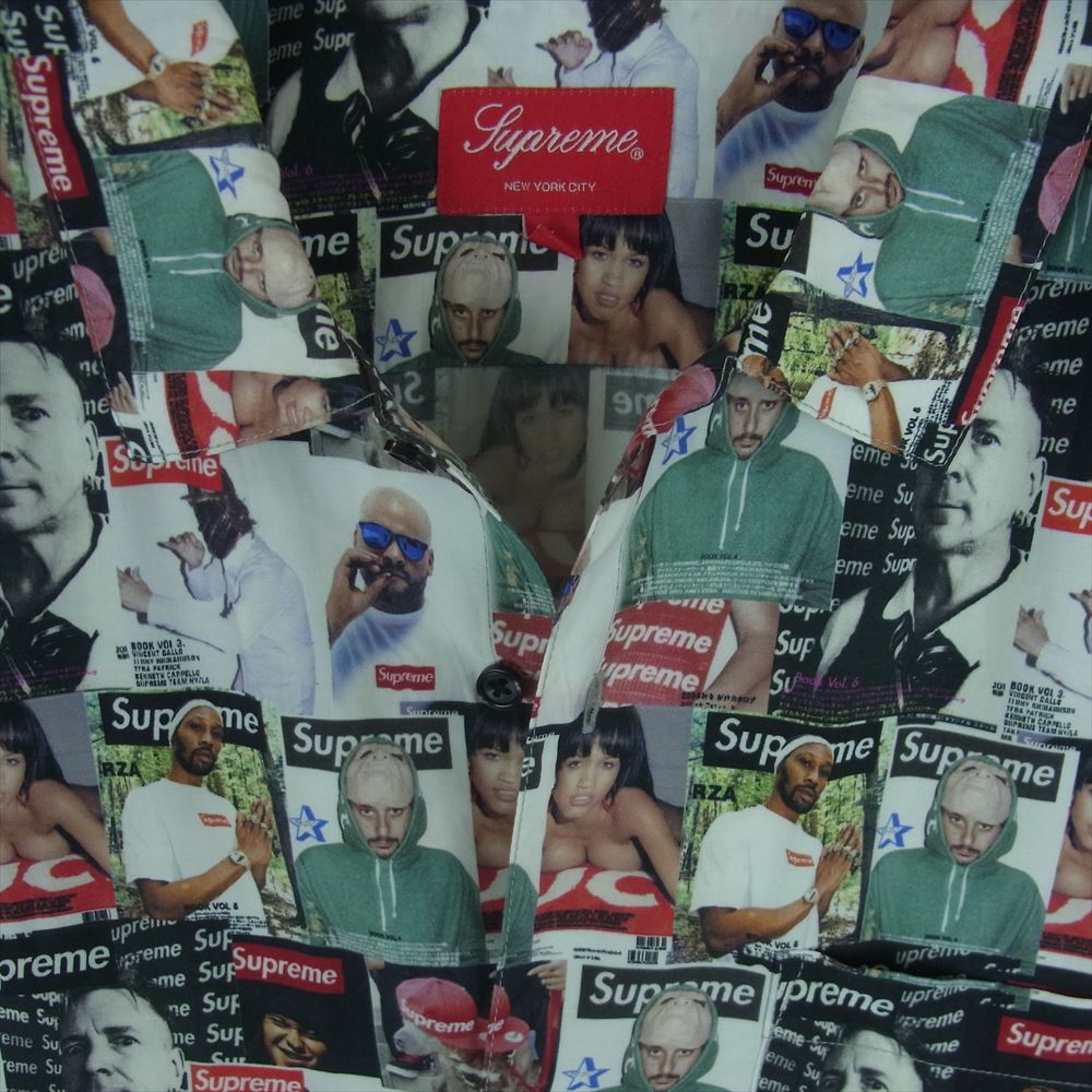 Supreme シュプリーム 23SS Magazine S/S Shirt マガジン フォト 総柄 半袖 レーヨン シャツ マルチカラー系 L【中古】