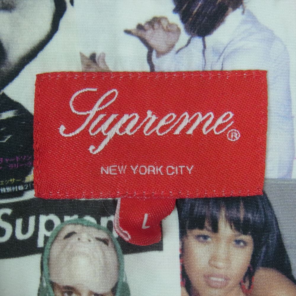 Supreme シュプリーム 23SS Magazine S/S Shirt マガジン フォト 総柄 半袖 レーヨン シャツ マルチカラー系 L【中古】