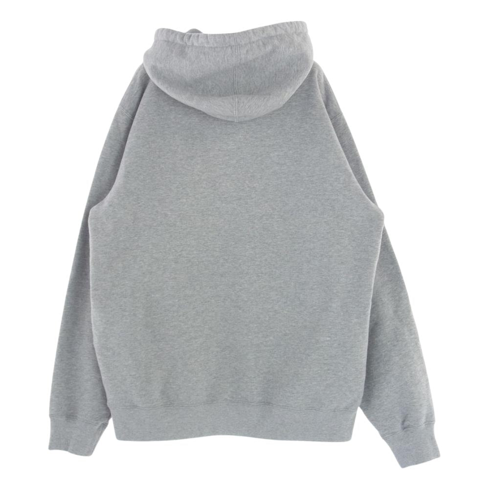 Supreme シュプリーム 19SS Zip Pouch Hooded Sweatshirt ジップ ポーチ フーデッド スウェット シャツ グレー系 L【中古】