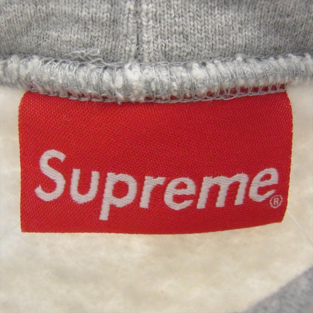 Supreme シュプリーム 19SS Zip Pouch Hooded Sweatshirt ジップ ポーチ フーデッド スウェット シャツ グレー系 L【中古】