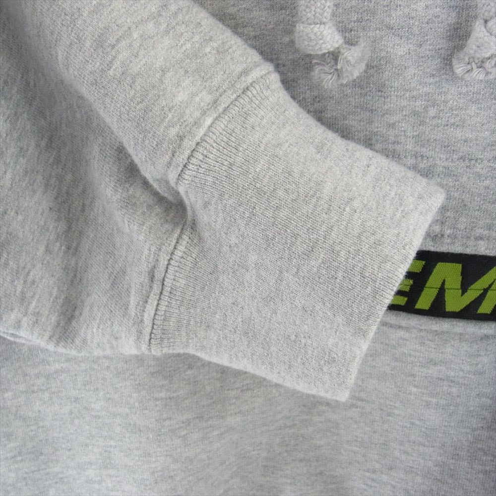 Supreme シュプリーム 19SS Zip Pouch Hooded Sweatshirt ジップ ポーチ フーデッド スウェット シャツ グレー系 L【中古】