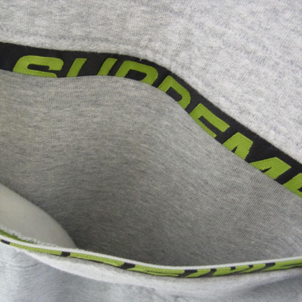 Supreme シュプリーム 19SS Zip Pouch Hooded Sweatshirt ジップ ポーチ フーデッド スウェット シャツ グレー系 L【中古】
