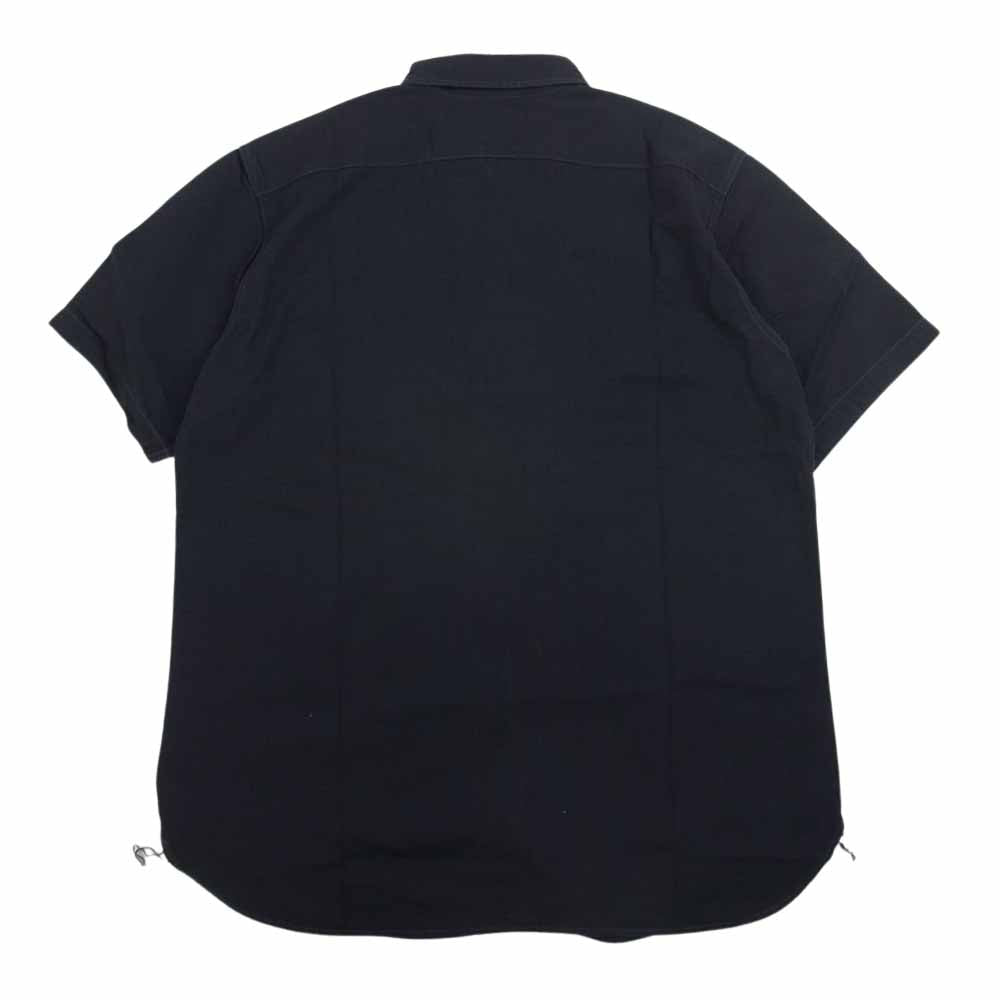 TOY'S McCOY トイズマッコイ TMS1805 HERRINGBONE WORK SHIRT ヘリンボーン ワーク 半袖 シャツ ネイビー系 16【新古品】【未使用】【中古】