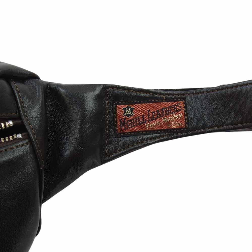 TOY'S McCOY トイズマッコイ TMA1606 DUAL BLADE BAG　U.S.A.F. アメリカ軍 空軍 エアフォース レザー デュアル ブレード ショルダー バッグ ダークブラウン系 F【新古品】【未使用】【中古】