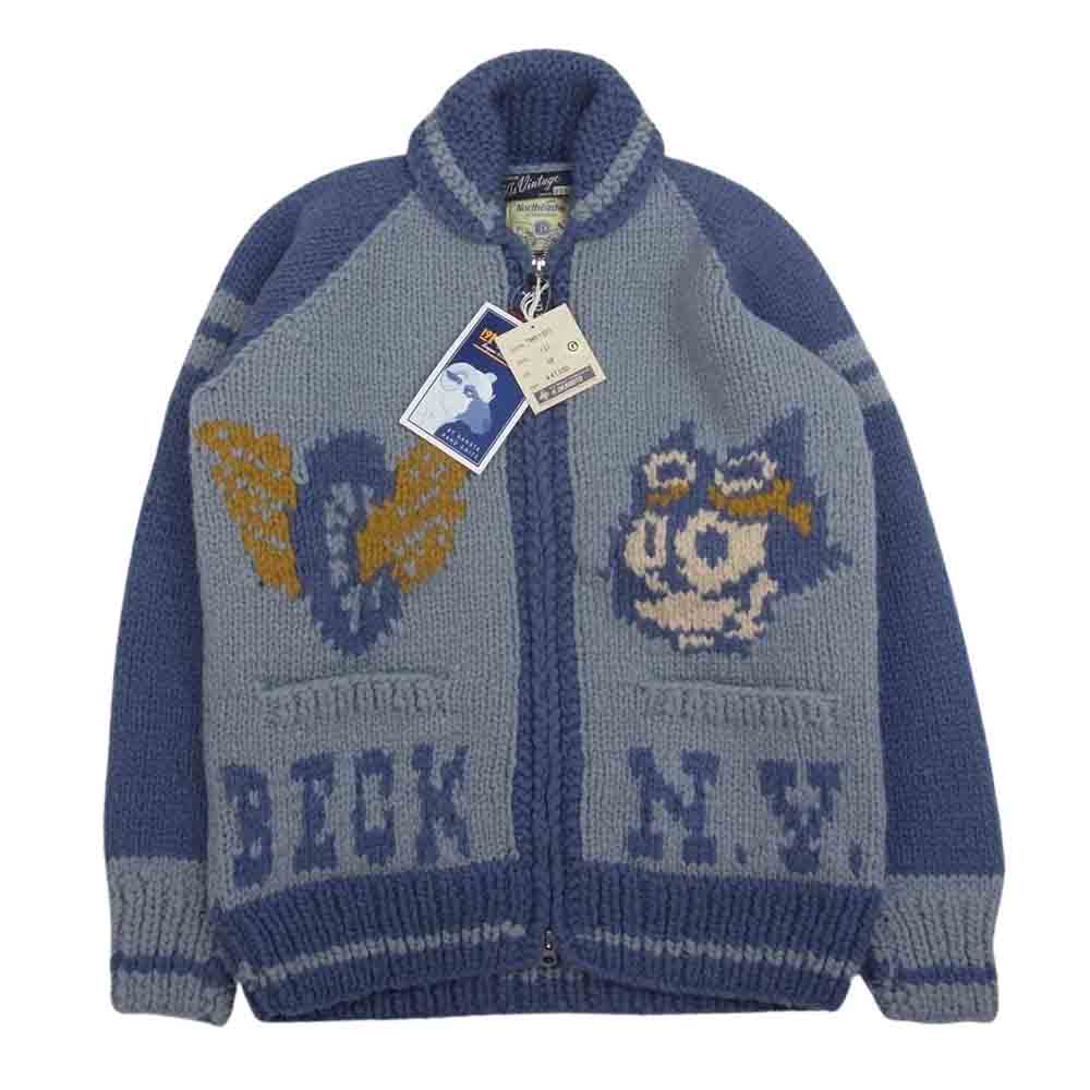 TOY'S McCOY トイズマッコイ TMK1201 × KANATA カナタ フェリックス カウチン ニット セーター ブルー系 38【新古品】【未使用】【中古】