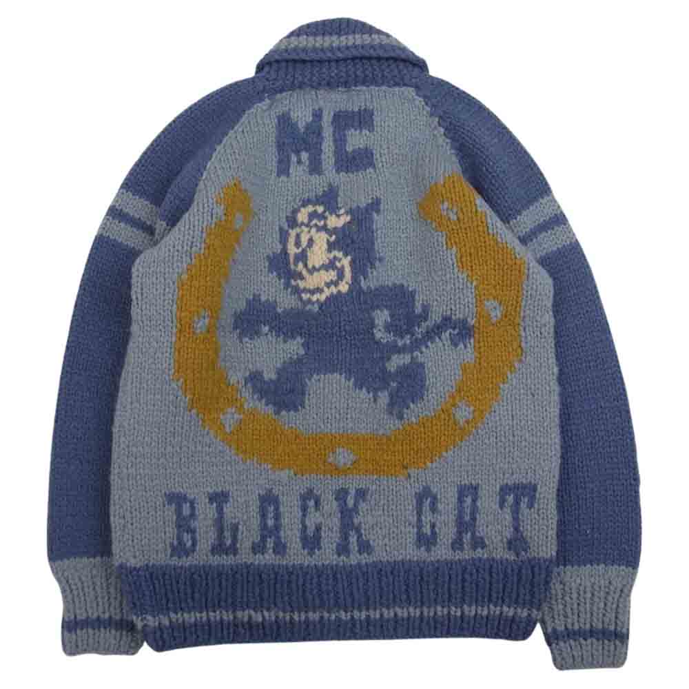 TOY'S McCOY トイズマッコイ TMK1201 × KANATA カナタ フェリックス カウチン ニット セーター ブルー系 38【新古品】【未使用】【中古】