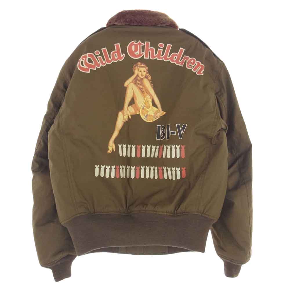 TOY'S McCOY トイズマッコイ TMJ2226 TYPE B-10 Wild Children Ⅱ ワイルドチルドレン 裏ボア 襟ファー ミリタリー フライト ジャケット カーキ系 44【極上美品】【中古】