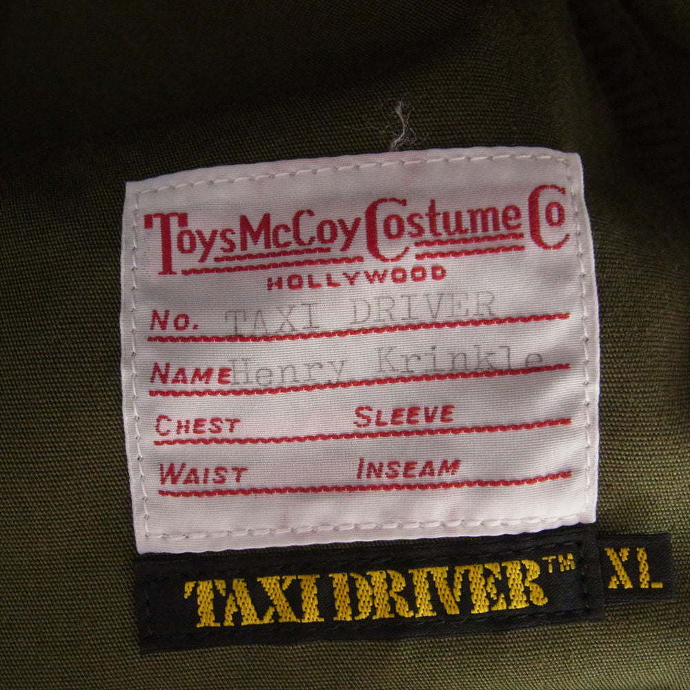 TOY'S McCOY トイズマッコイ TMJ2239 TAXI DRIVER M-65 COAT MANS タクシードライバー フィールド コート ミリタリー ジャケット オリーブグリーン系 XL【極上美品】【中古】