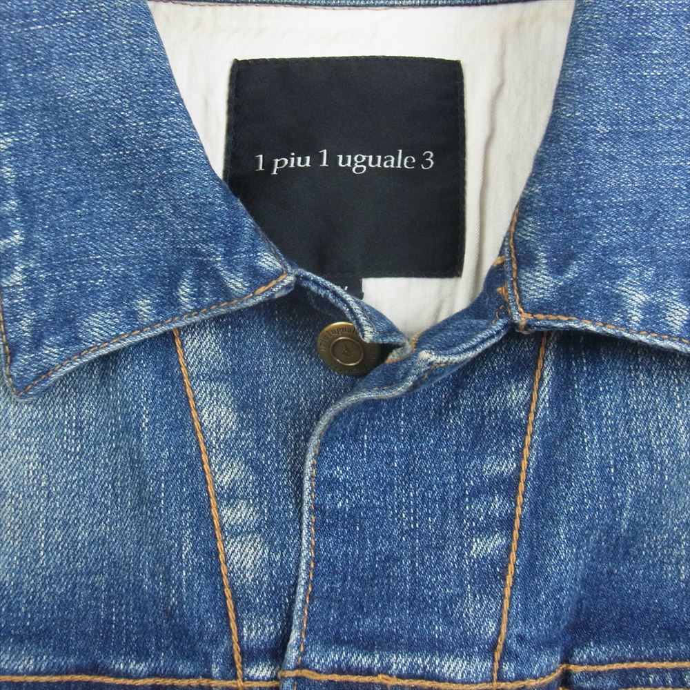 1piu1uguale3 ウノピュウノウグァーレトレ MRB185 CTU127 3rd PROGRESSIVE DENIM Gジャン サードタイプ デニムジャケット インディゴブルー系 5【中古】