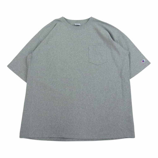 Ron Herman ロンハーマン C8-R360 × CHAMPION チャンピオン 別注 ヘルスニット リバースウィーブ RHC バック 刺繍 ポケット 半袖 Tシャツ グレー グレー系 XL【中古】