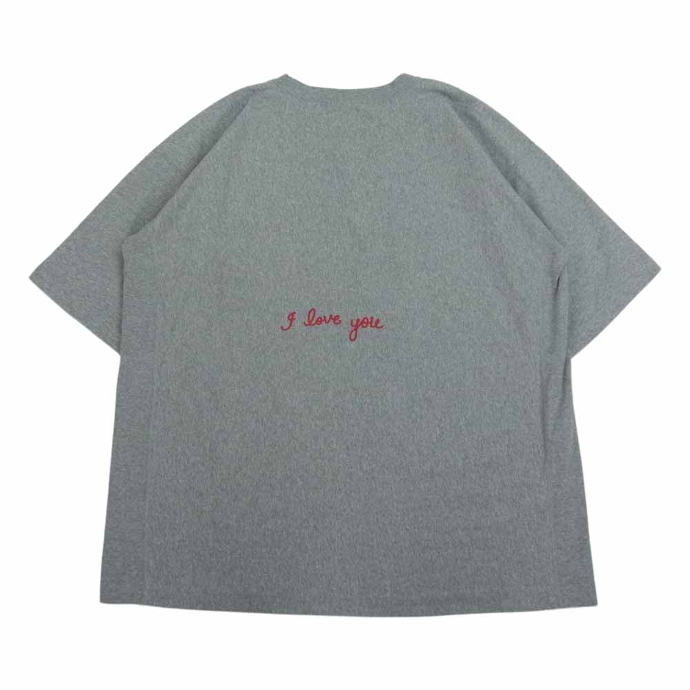 Ron Herman ロンハーマン C8-R360 × CHAMPION チャンピオン 別注 ヘルスニット リバースウィーブ RHC バック 刺繍 ポケット 半袖 Tシャツ グレー グレー系 XL【中古】