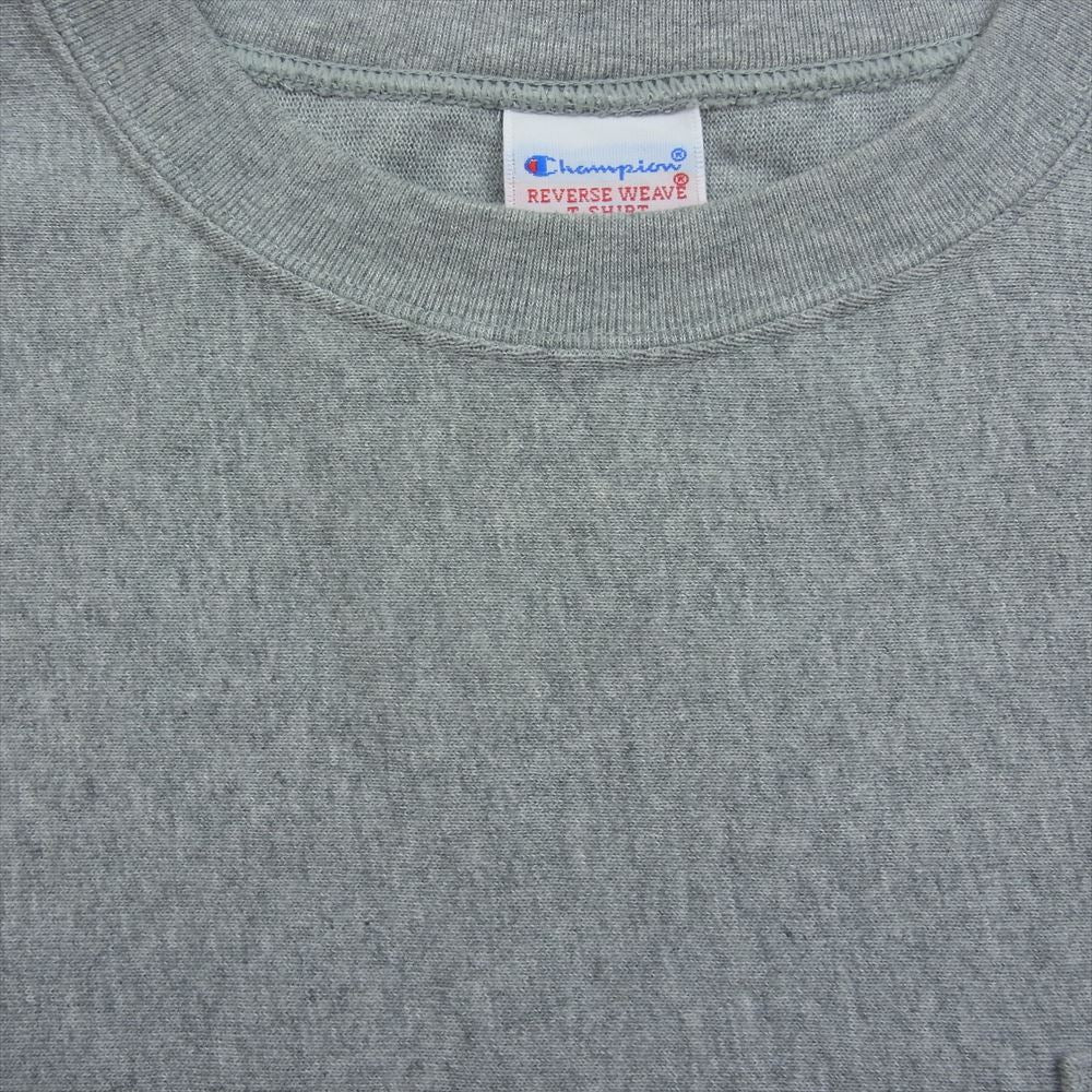 Ron Herman ロンハーマン C8-R360 × CHAMPION チャンピオン 別注 ヘルスニット リバースウィーブ RHC バック 刺繍 ポケット 半袖 Tシャツ グレー グレー系 XL【中古】
