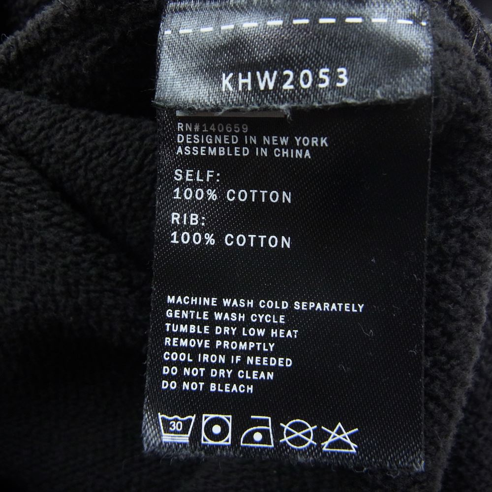 キス KHW2053 ロゴ刺繍 ボックスロゴ クルーネック スウェット ブラック系 XL【中古】