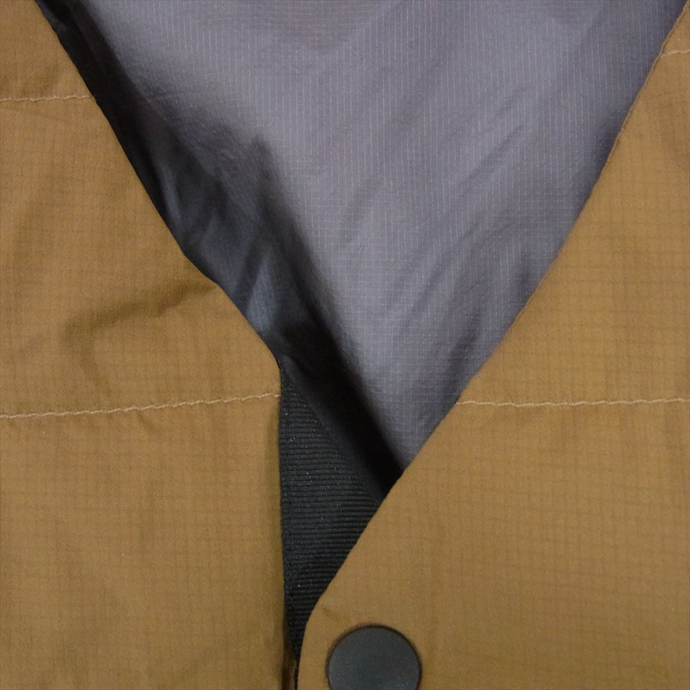 NANGA ナンガ オーロラダウン ライトダウン ダウンカーディガン インナー ロゴ ジャケット ブラウン系 M【中古】