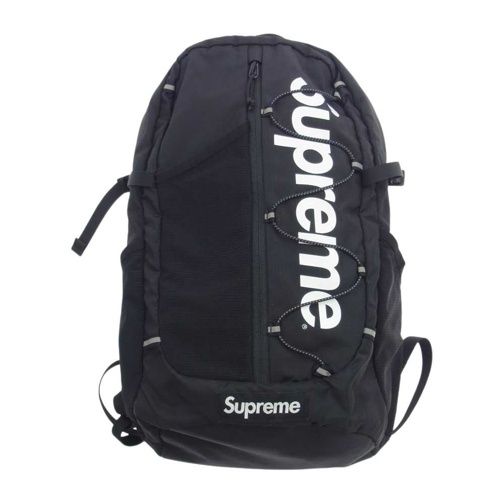Supreme シュプリーム 17SS CORDURA RIPSTOP NYLON BACKPACK コーデュラ リップストップ ナイロン バックパック ロゴ リュック バッグ  ブラック系【中古】