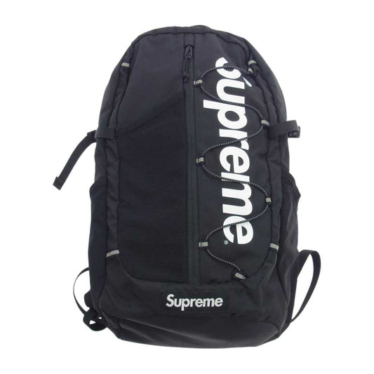 Supreme シュプリーム 17SS CORDURA RIPSTOP NYLON BACKPACK コーデュラ リップストップ ナイロン バックパック ロゴ リュック バッグ  ブラック系【中古】