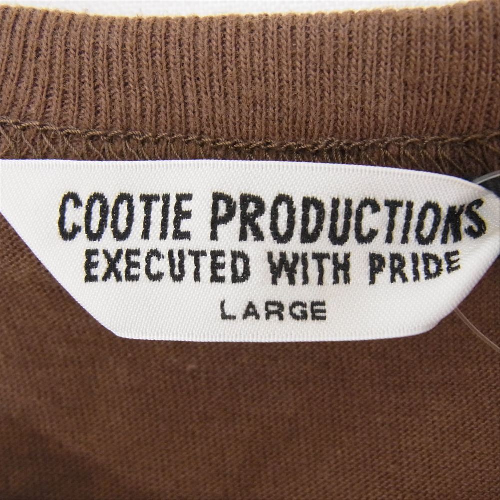 COOTIE クーティー CTE-19S358 Print S/S Tee プリント 半袖 Tシャツ ブラウン系 L【極上美品】【中古】