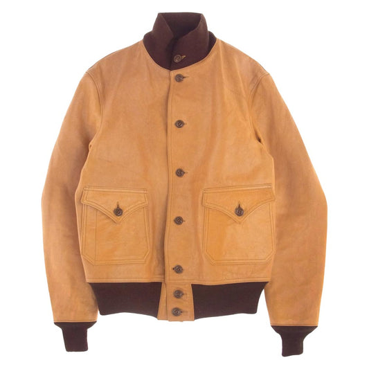 FREEWHEELERS フリーホイーラーズ TYPE A-1 レザー フライト ミリタリー ジャケット 40 ダークブラウン系 40【美品】【中古】