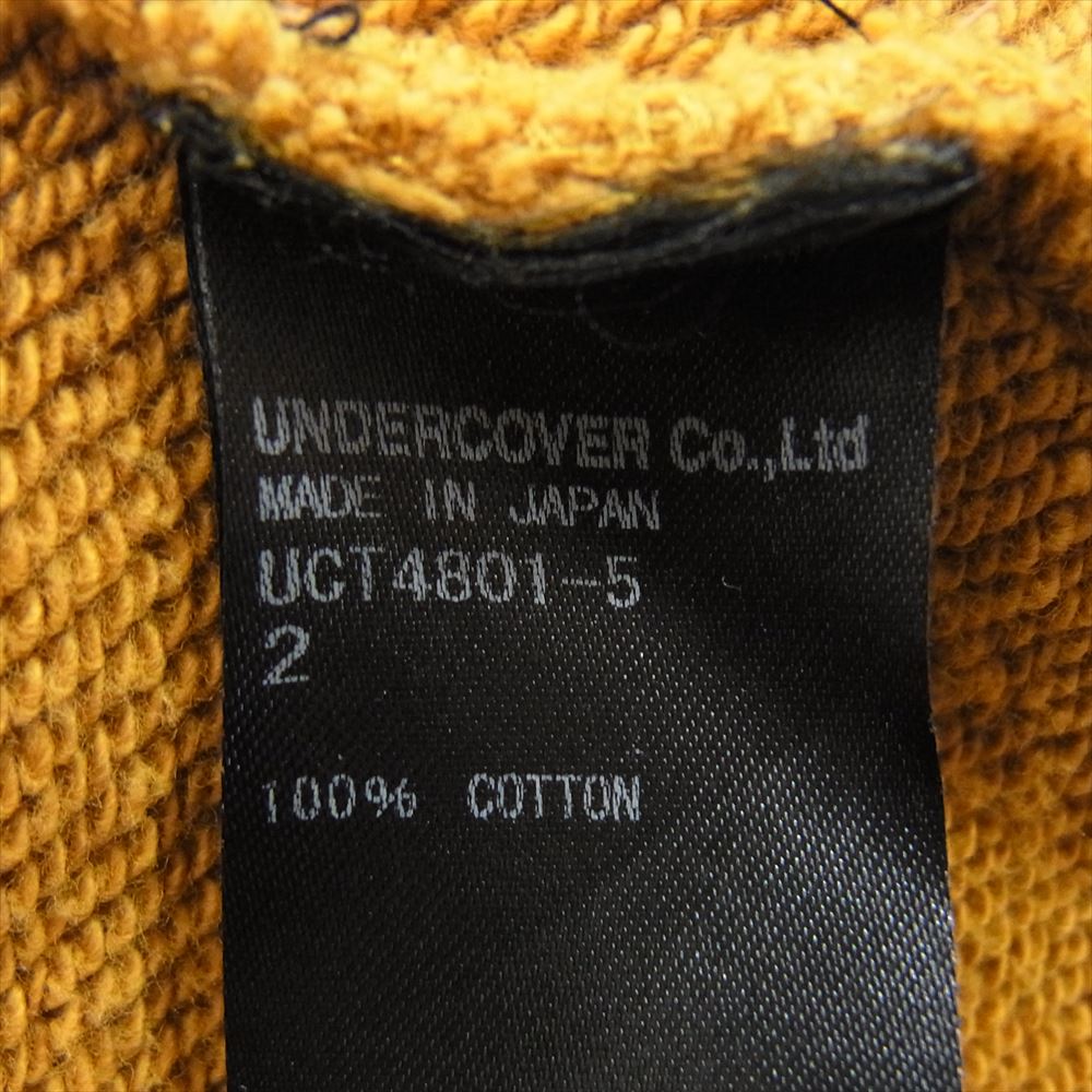 UNDERCOVER アンダーカバー UCT4801-5　 lost their maps ダメージ ボロリブ オーバーサイズ スウェット ブラウン系 2【中古】