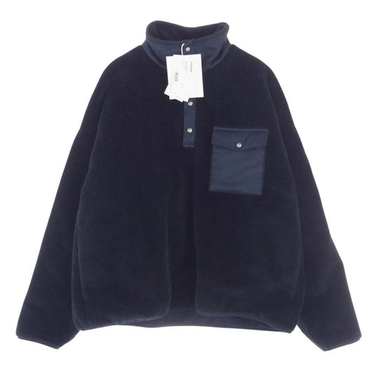 VISVIM ビズビム 22AW 0122205013010 BARLOW P.O. プルオーバー フリース ジャケット  ダークネイビー系 2【美品】【中古】