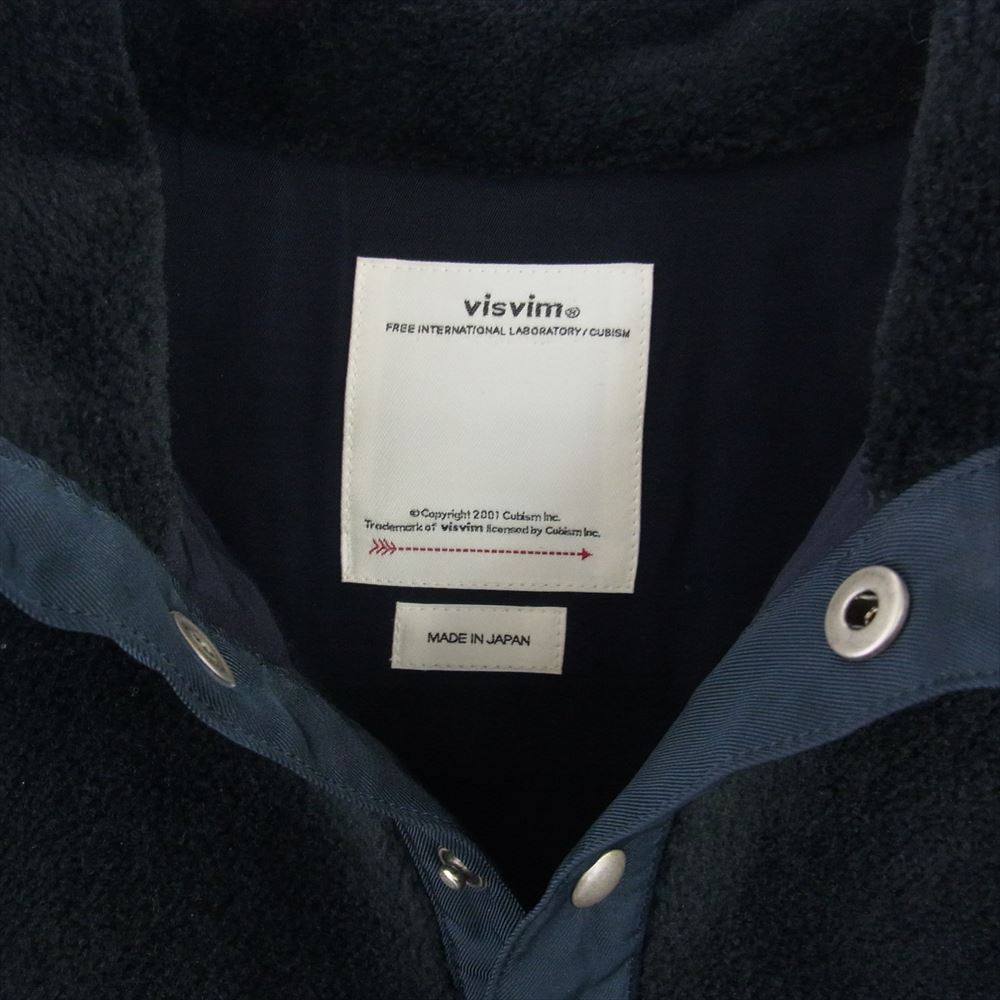 VISVIM ビズビム 22AW 0122205013010 BARLOW P.O. プルオーバー フリース ジャケット  ダークネイビー系 2【美品】【中古】