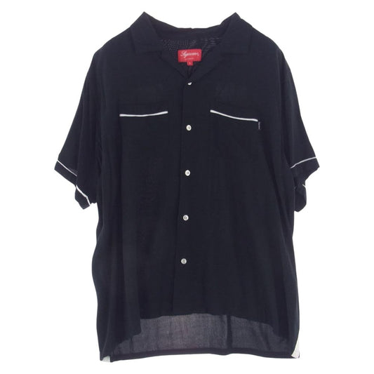 Supreme シュプリーム 17SS × Play Boy プレイボーイ Bowling Shirt ボーリング 半袖 シャツ ブラック系 L【中古】