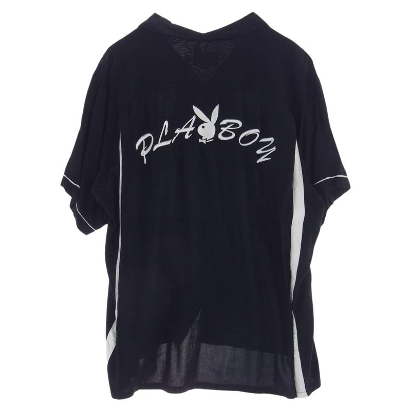 Supreme シュプリーム 17SS × Play Boy プレイボーイ Bowling Shirt ボーリング 半袖 シャツ ブラック系 L【中古】