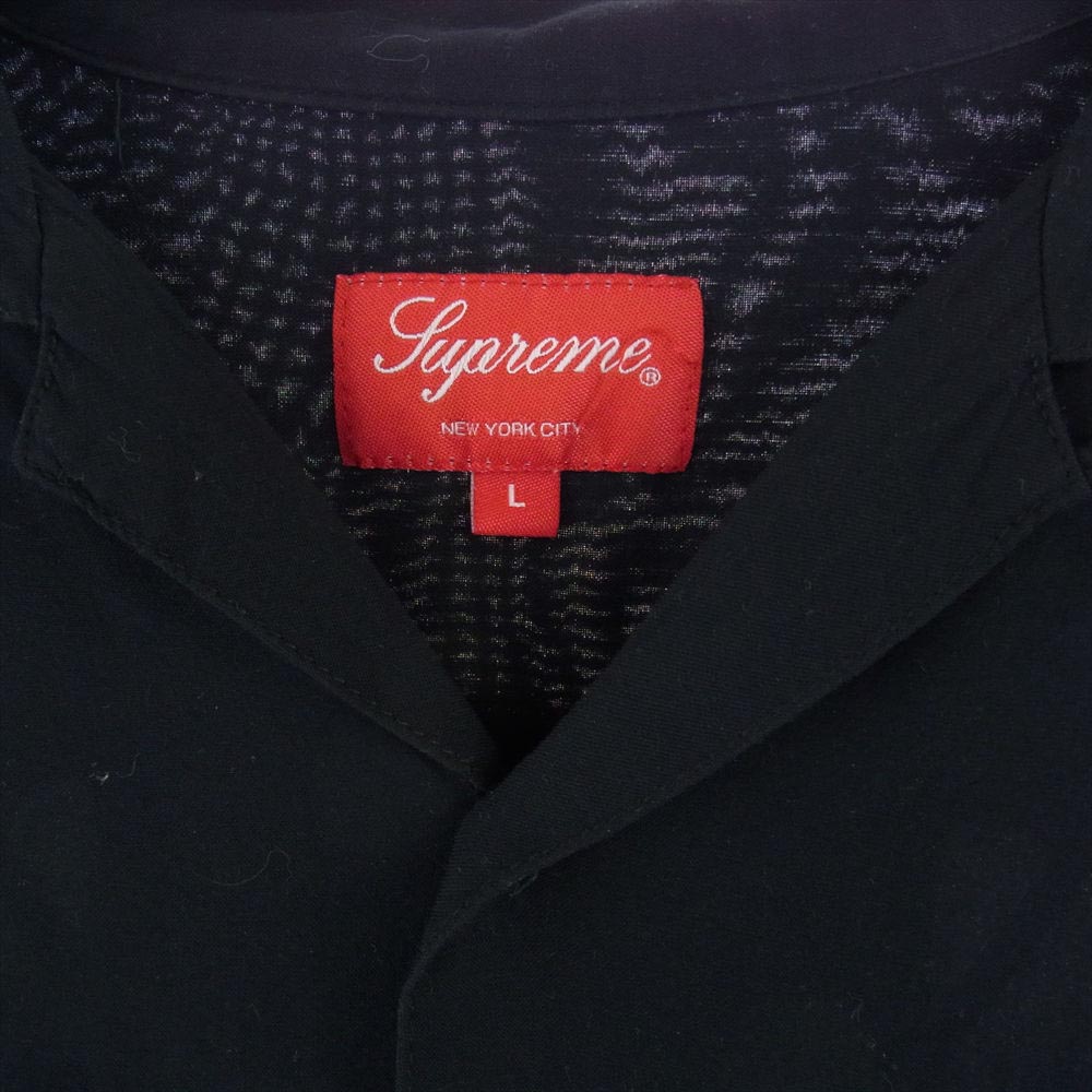 Supreme シュプリーム 17SS × Play Boy プレイボーイ Bowling Shirt ボーリング 半袖 シャツ ブラック系 L【中古】