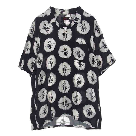 Supreme シュプリーム 18SS × UNDERCOVER アンダーカバー Public Enemy Rayon Shirt パブリック エネミー レーヨン 半袖 シャツ ブラック系 L【中古】